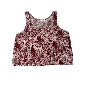 Rachel Zoe Tuscan Women's XL Linen Tank Top Boho Coastal Tropical Beach Festival